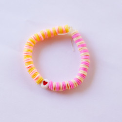 PULSERA DISCOS  "CORAZÓN DE...