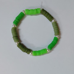 PULSERA DISCOS "GREEN VIBES"