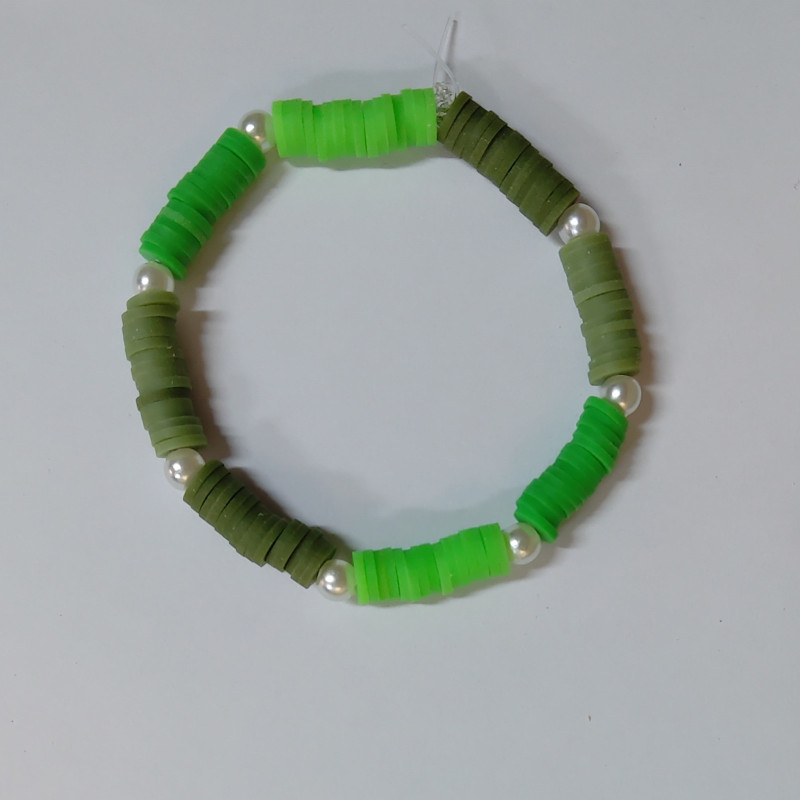 PULSERA DISCOS "GREEN VIBES"