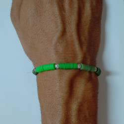 PULSERA DISCOS "GREEN VIBES"